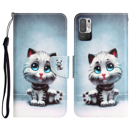 Colored Drawing Leather Phone Case, For Xiaomi Redmi Note 10 5G