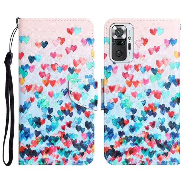 Colored Drawing Leather Phone Case, For Xiaomi Redmi Note 10 Pro 4G