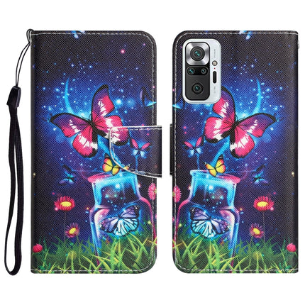 Colored Drawing Leather Phone Case, For Xiaomi Redmi Note 10 Pro 4G