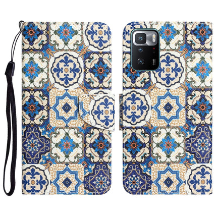 Colored Drawing Leather Phone Case, For Xiaomi Redmi Note 10 Pro 5G
