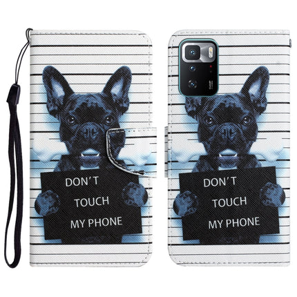 Colored Drawing Leather Phone Case, For Xiaomi Redmi Note 10 Pro 5G