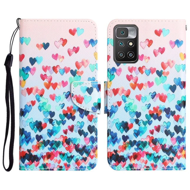 Colored Drawing Leather Phone Case, For Xiaomi Redmi 10
