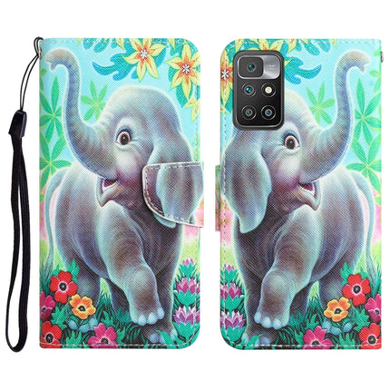 Colored Drawing Leather Phone Case, For Xiaomi Redmi 10
