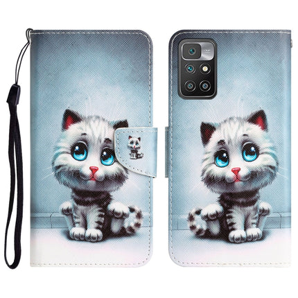 Colored Drawing Leather Phone Case, For Xiaomi Redmi 10