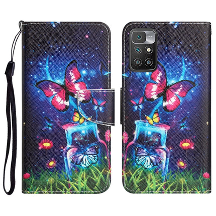 Colored Drawing Leather Phone Case, For Xiaomi Redmi 10