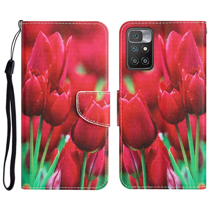 Colored Drawing Leather Phone Case, For Xiaomi Redmi 10