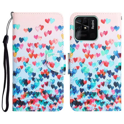 Colored Drawing Leather Phone Case, For Xiaomi Redmi 10C