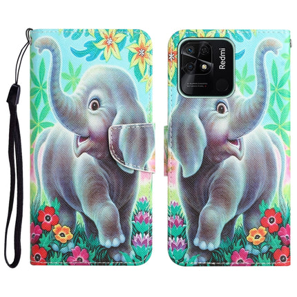 Colored Drawing Leather Phone Case, For Xiaomi Redmi 10C
