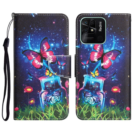Colored Drawing Leather Phone Case, For Xiaomi Redmi 10C