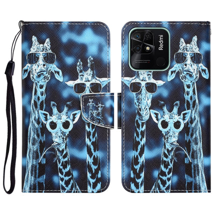 Colored Drawing Leather Phone Case, For Xiaomi Redmi 10C