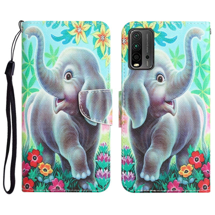 Colored Drawing Leather Phone Case, For Xiaomi Redmi 9T