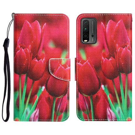 Colored Drawing Leather Phone Case, For Xiaomi Redmi 9T