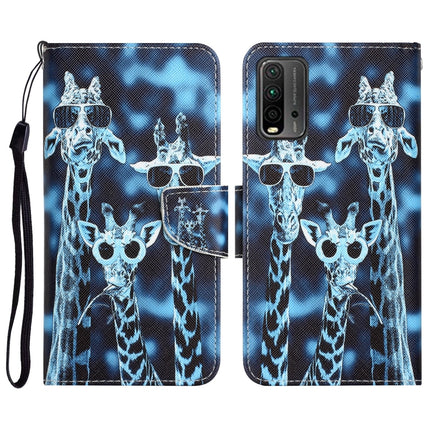 Colored Drawing Leather Phone Case, For Xiaomi Redmi 9T