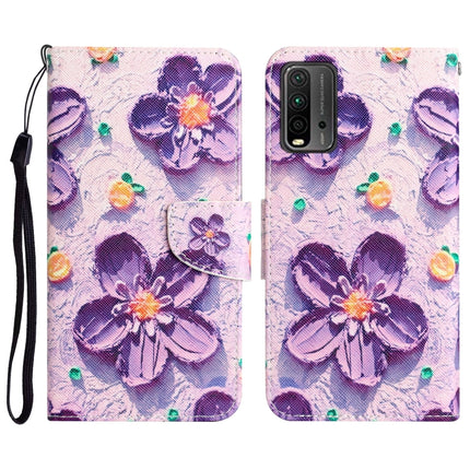 Colored Drawing Leather Phone Case, For Xiaomi Redmi 9T