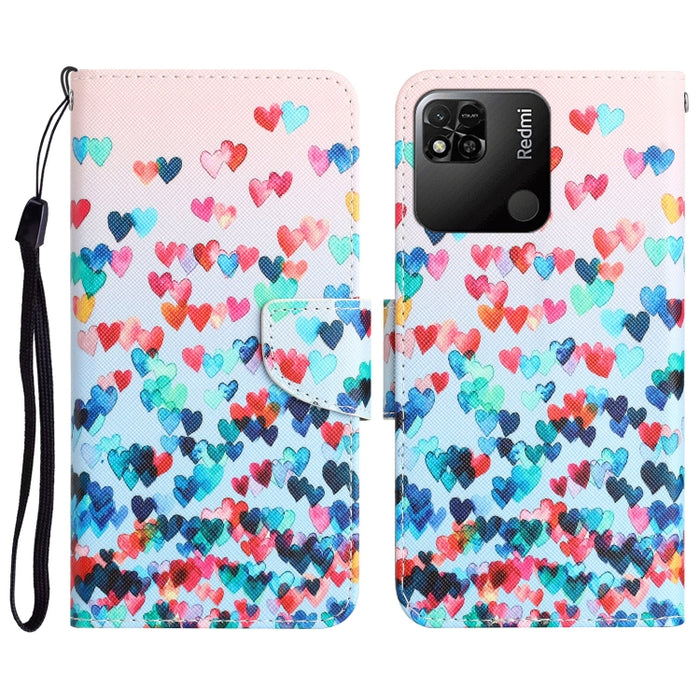 Colored Drawing Leather Phone Case, For Xiaomi Redmi 9C / 10A