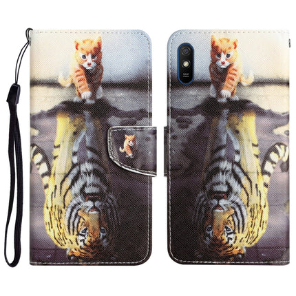 Colored Drawing Leather Phone Case, For Xiaomi Redmi 9A