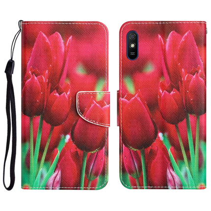Colored Drawing Leather Phone Case, For Xiaomi Redmi 9A