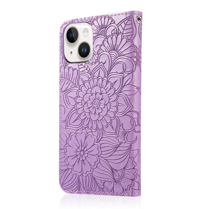 Skin Feel Embossed Sunflower Horizontal Leather Case, For iPhone 13, For iPhone 13 mini, For iPhone 13 Pro, For iPhone 13 Pro Max