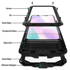 Shockproof Waterproof Dust-proof Metal + Silicone Protective Case with Holder, For iPhone 11, For iPhone 11 Pro, For iPhone 11 Pro Max, For iPhone X / XS, For iPhone XR, For iPhone XS Max