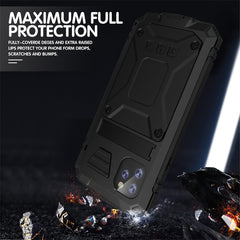 Shockproof Waterproof Dust-proof Metal + Silicone Protective Case with Holder, For iPhone 11, For iPhone 11 Pro, For iPhone 11 Pro Max, For iPhone X / XS, For iPhone XR, For iPhone XS Max