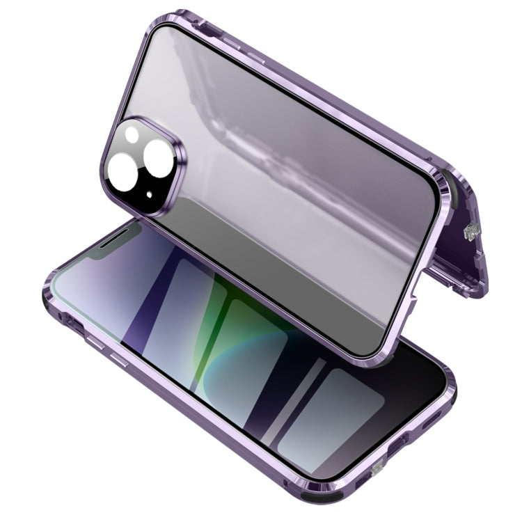 Anti-peeping Magnetic Tempered Glass Phone Case
