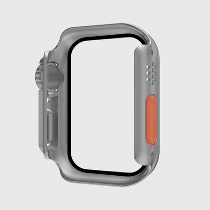 For Apple Watch Series 9 / 8 / 7 45mm Film PC Watch Case with Detachable Button