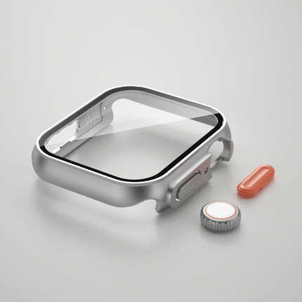 For Apple Watch Series 9 / 8 / 7 45mm Film PC Watch Case with Detachable Button