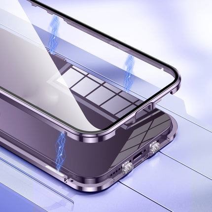 Magnetic Double-buckle HD Tempered Glass Phone Case, For iPhone 14 Pro Max, For iPhone 14 Pro, For iPhone 14, For iPhone 14 Plus