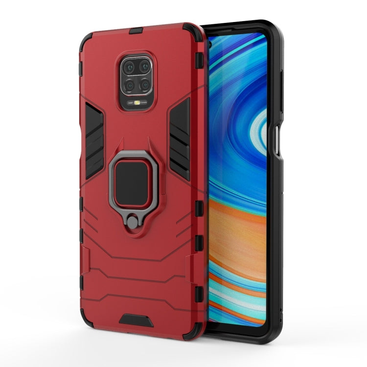 Shockproof PC + TPU Protective Case with Magnetic Ring Holder, For Xiaomi Redmi Note 9 Pro Max