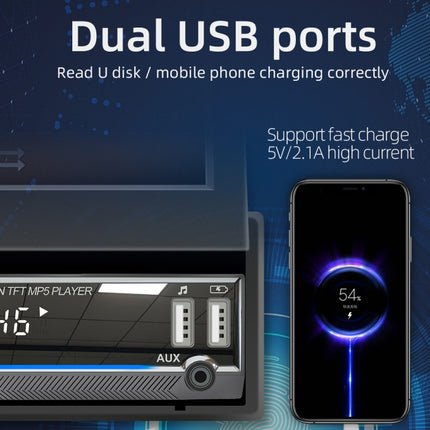 9901 7 inch Car  Retractable MP5 Player Supports FM & Mobile Phone Internet