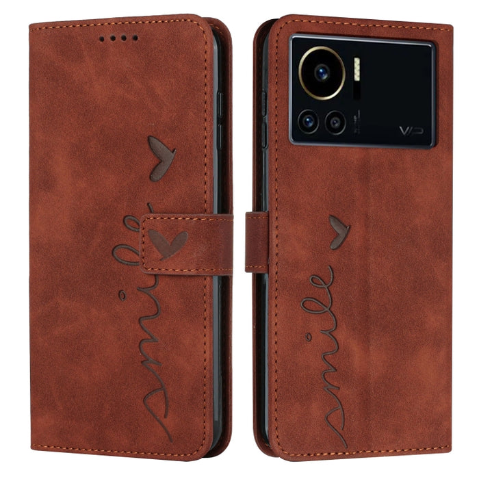 Skin Feel Heart Pattern Leather Phone Case, For Infinix Note 12 VIP, For Infinix Note 12/12 Pro, For Infinix Note 12i, For Infinix Smart 6 Plus India