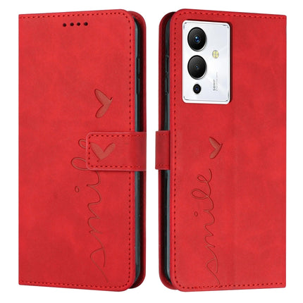 Skin Feel Heart Pattern Leather Phone Case, For Infinix Note 12 VIP, For Infinix Note 12/12 Pro, For Infinix Note 12i, For Infinix Smart 6 Plus India