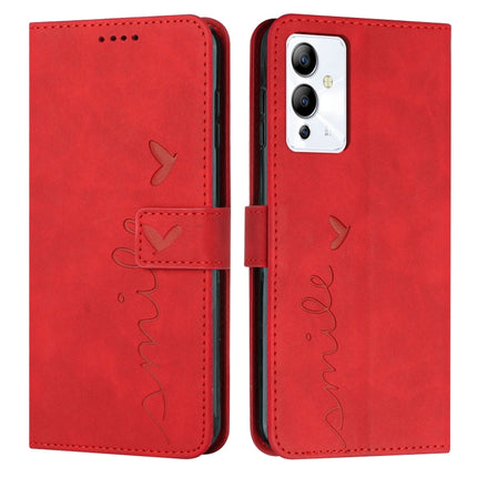 Skin Feel Heart Pattern Leather Phone Case, For Infinix Note 12 VIP, For Infinix Note 12/12 Pro, For Infinix Note 12i, For Infinix Smart 6 Plus India