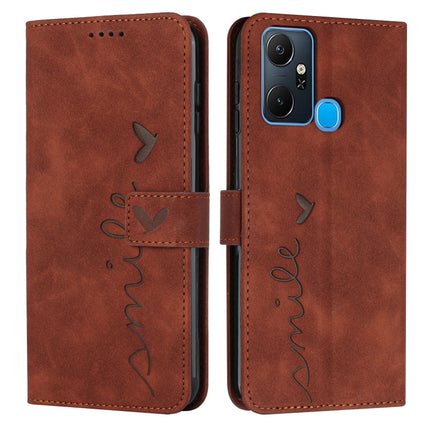 Skin Feel Heart Pattern Leather Phone Case, For Infinix Note 12 VIP, For Infinix Note 12/12 Pro, For Infinix Note 12i, For Infinix Smart 6 Plus India
