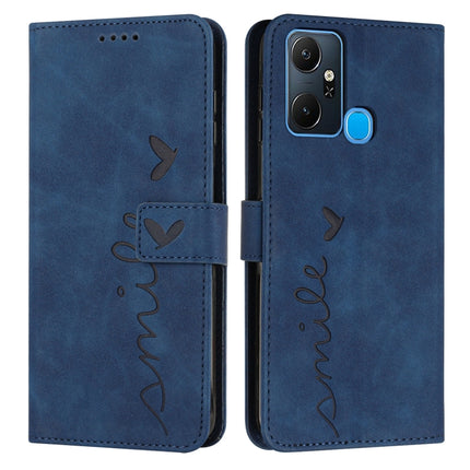 Skin Feel Heart Pattern Leather Phone Case, For Infinix Note 12 VIP, For Infinix Note 12/12 Pro, For Infinix Note 12i, For Infinix Smart 6 Plus India