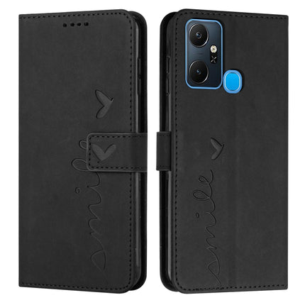 Skin Feel Heart Pattern Leather Phone Case, For Infinix Note 12 VIP, For Infinix Note 12/12 Pro, For Infinix Note 12i, For Infinix Smart 6 Plus India