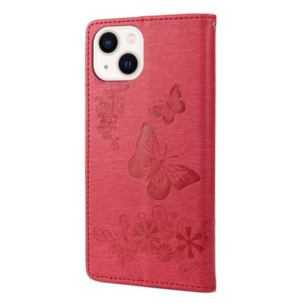 Butterfly Embossed Horizontal Flip Leather Phone Case, For iPhone 14, For iPhone 14 Plus, For iPhone 14 Pro