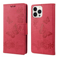 Butterfly Embossed Horizontal Flip Leather Phone Case, For iPhone 14 Pro Max