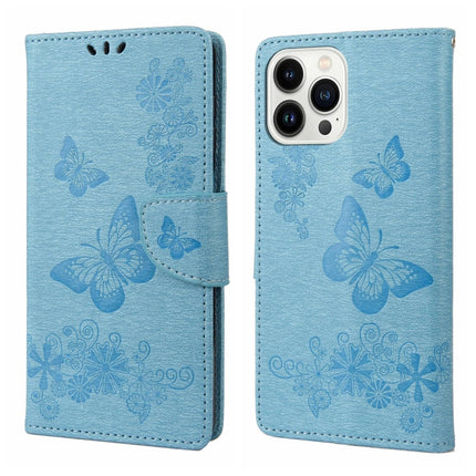 Butterfly Embossed Horizontal Flip Leather Phone Case, For iPhone 14 Pro Max