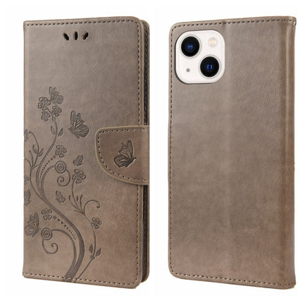 Butterfly Flower Pattern Flip Leather Phone Case