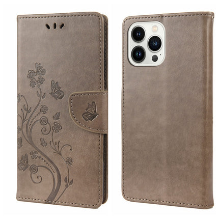 Butterfly Flower Pattern Flip Leather Phone Case