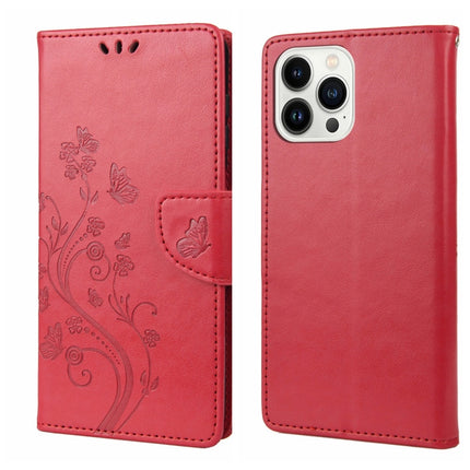 Butterfly Flower Pattern Flip Leather Phone Case