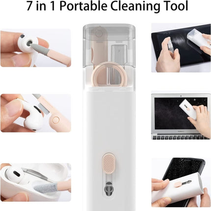 Q6E 7 in 1 Bluetooth Headphone Computer Keyboard Cleaning Tools Set, Q6E Blue, Q6E Pink