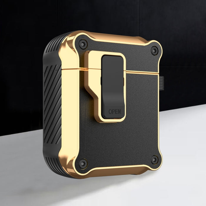 Wireless Earphone Eagle Electroplating Protective Case with Hook, For AirPods 1 / 2, For AirPods 3