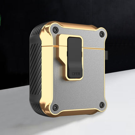 Wireless Earphone Eagle Electroplating Protective Case with Hook, For AirPods 1 / 2, For AirPods Pro, For AirPods 3