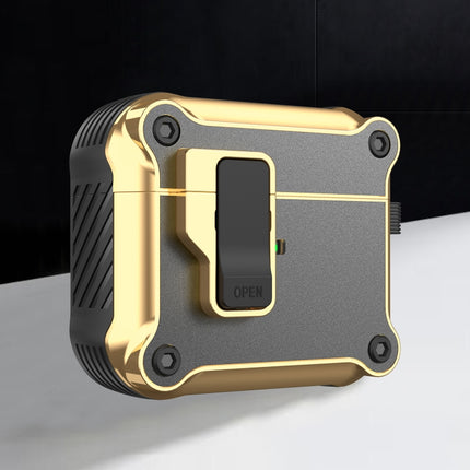 Wireless Earphone Eagle Electroplating Protective Case with Hook, For AirPods 1 / 2, For AirPods Pro, For AirPods 3