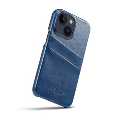 Fierre Shann Retro Oil Wax Texture PU Leather Case with Card Slots, For iPhone 14, For iPhone 14 Plus, For iPhone 14 Pro, For iPhone 14 Pro Max