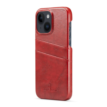 Fierre Shann Retro Oil Wax Texture PU Leather Case with Card Slots, For iPhone 14, For iPhone 14 Plus, For iPhone 14 Pro, For iPhone 14 Pro Max