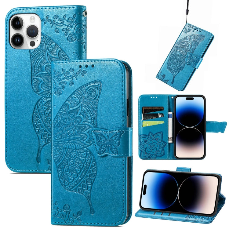 Butterfly Embossing Leather Case, For iPhone 14 Pro Max, For iPhone 14 Pro, For iPhone 14