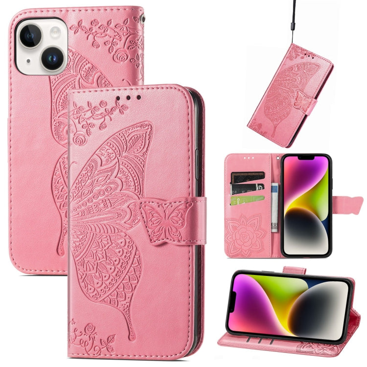 Butterfly Embossing Leather Case, For iPhone 14 Pro Max, For iPhone 14 Pro, For iPhone 14